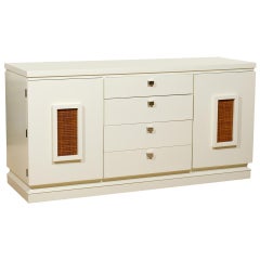 Exceptional Modern Buffet/Credenza by American of Martinsville in Cream Lacquer