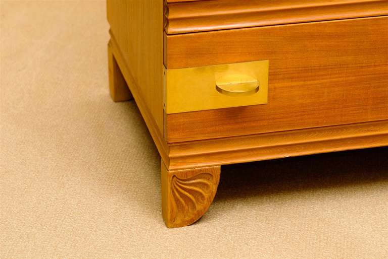 Widdicomb Three-Drawer Chest in Blonde Mahogany 1