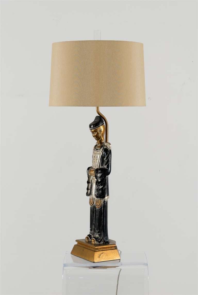 Chic Pair of Asian Figure Lamps 1