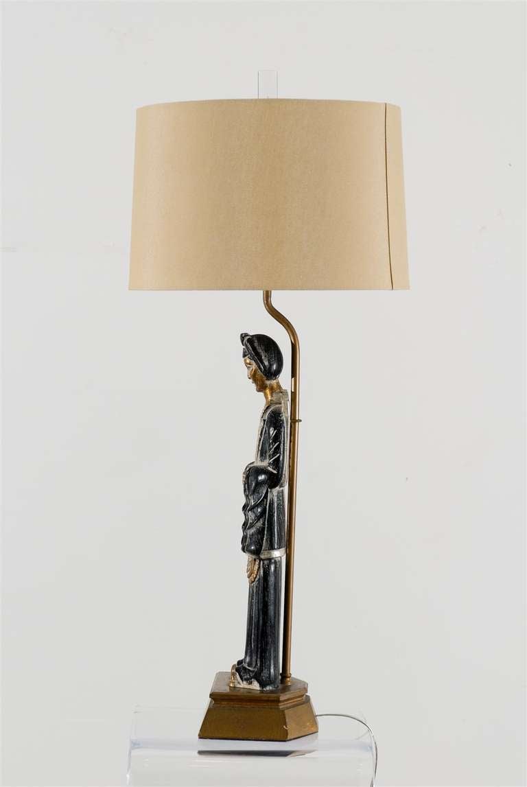 Chic Pair of Asian Figure Lamps 2