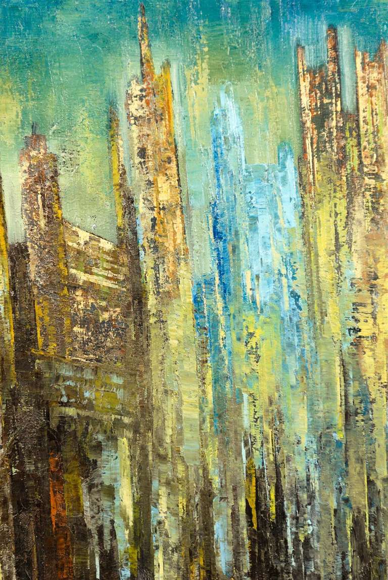 City Scape Oil on Canvas 3