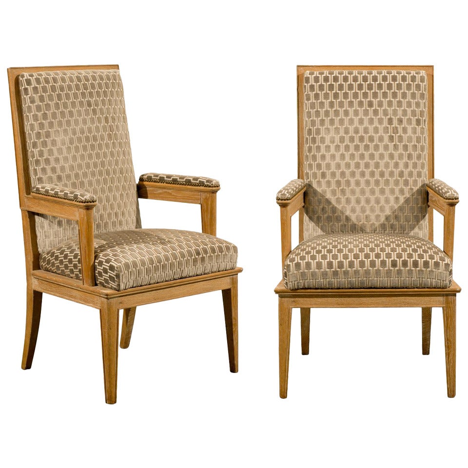 Pair of 1940s Style Armchairs For Sale