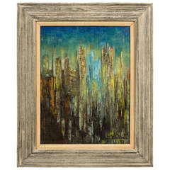 City Scape Oil on Canvas