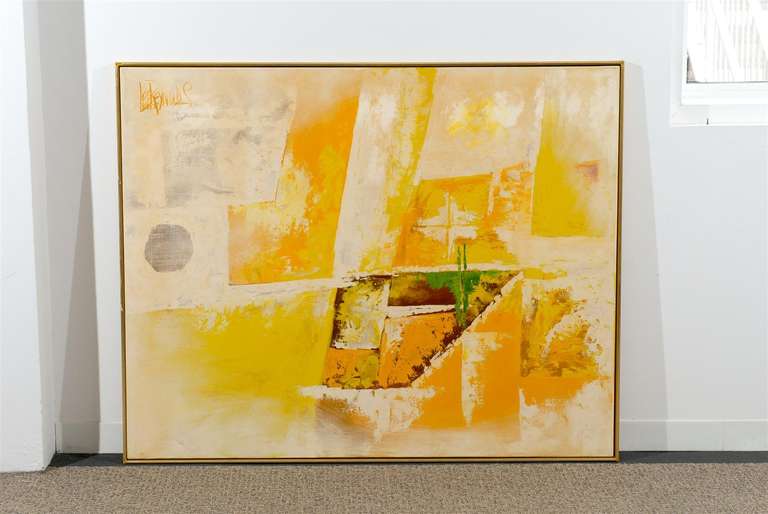 1970`s Abstract Oil Painting by Lee Reynolds
