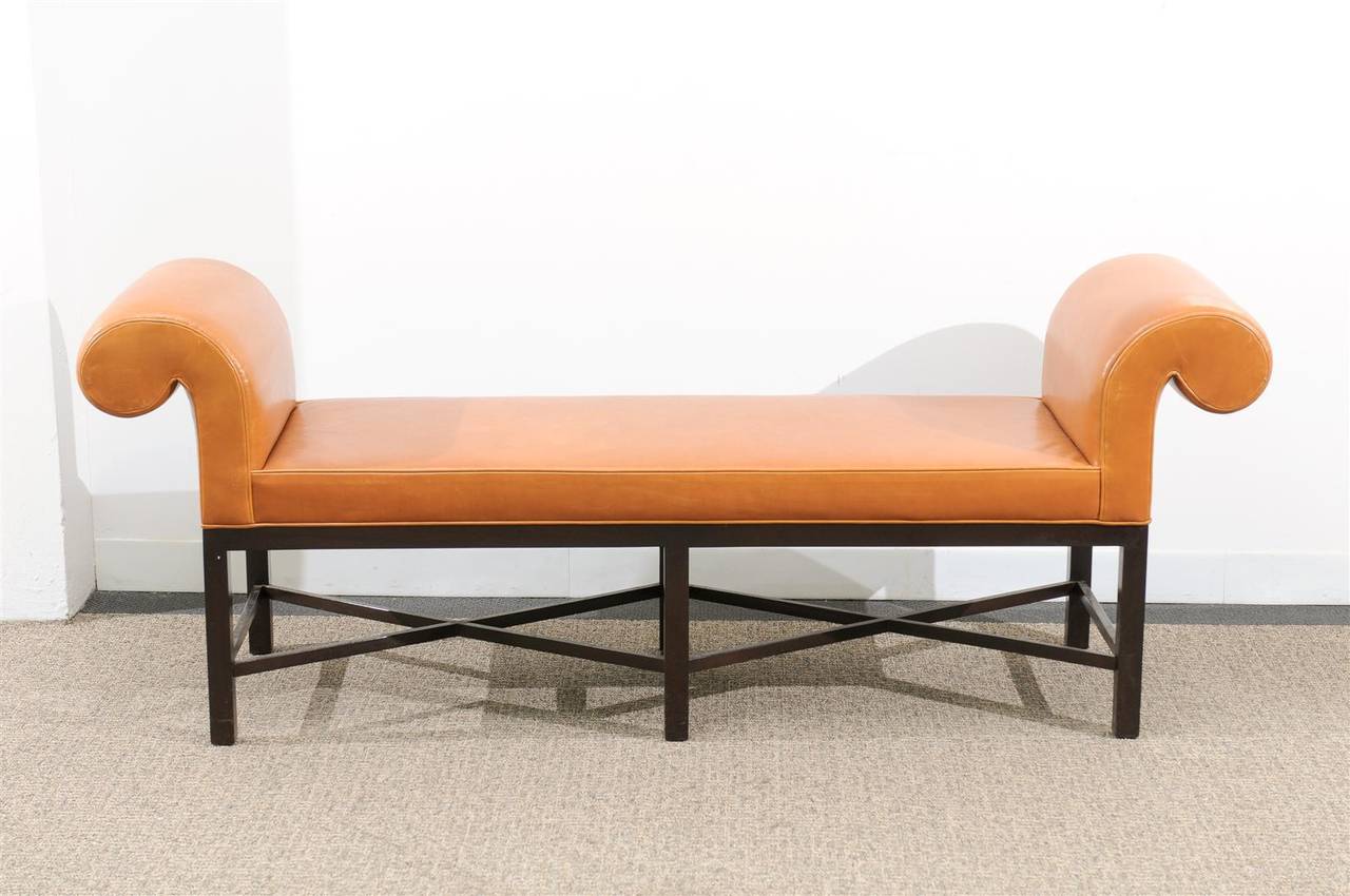 Late 20th Century Vintage Chppendale Bench by Baker Furniture