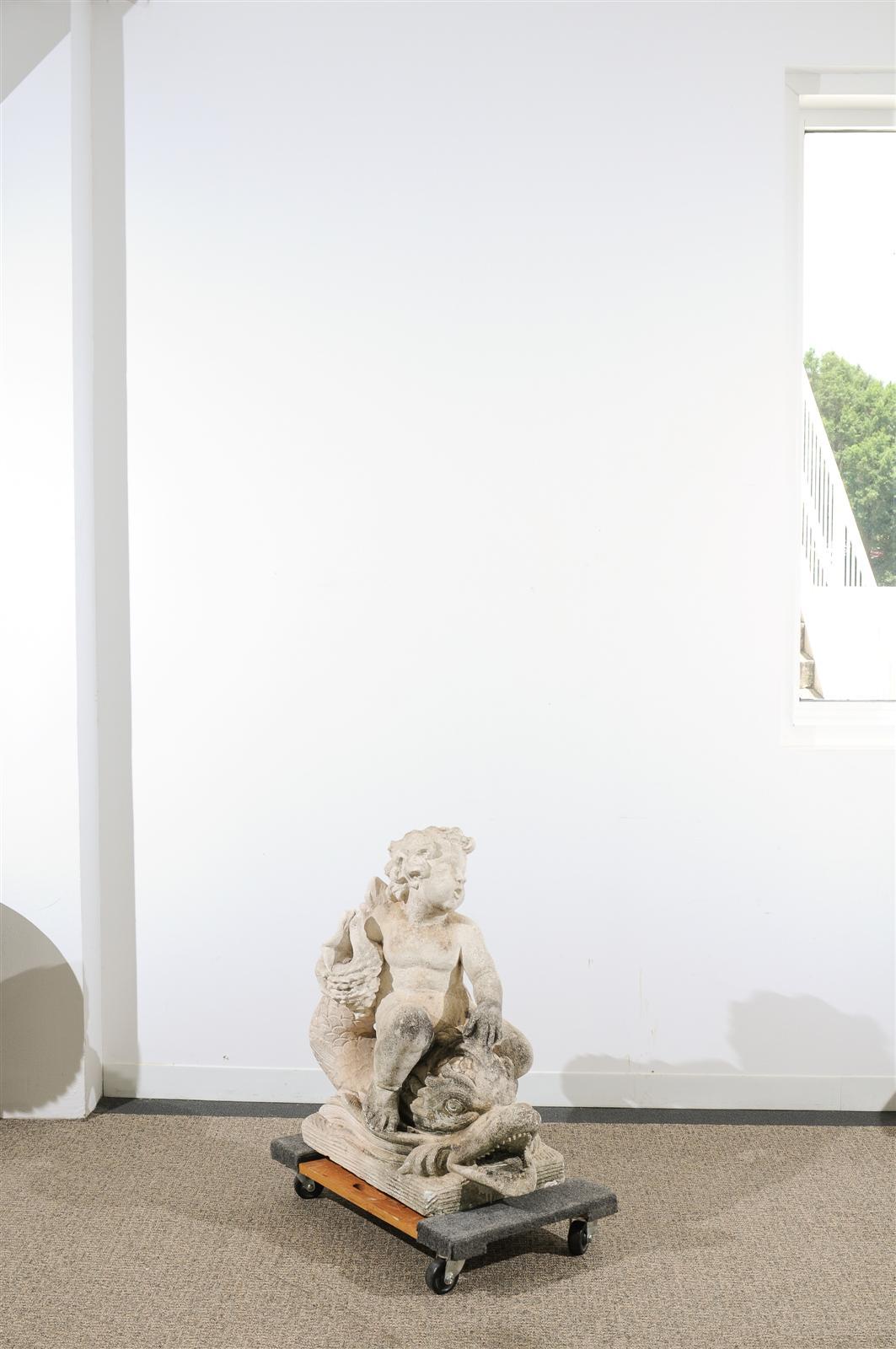 cherub dolphin fountain