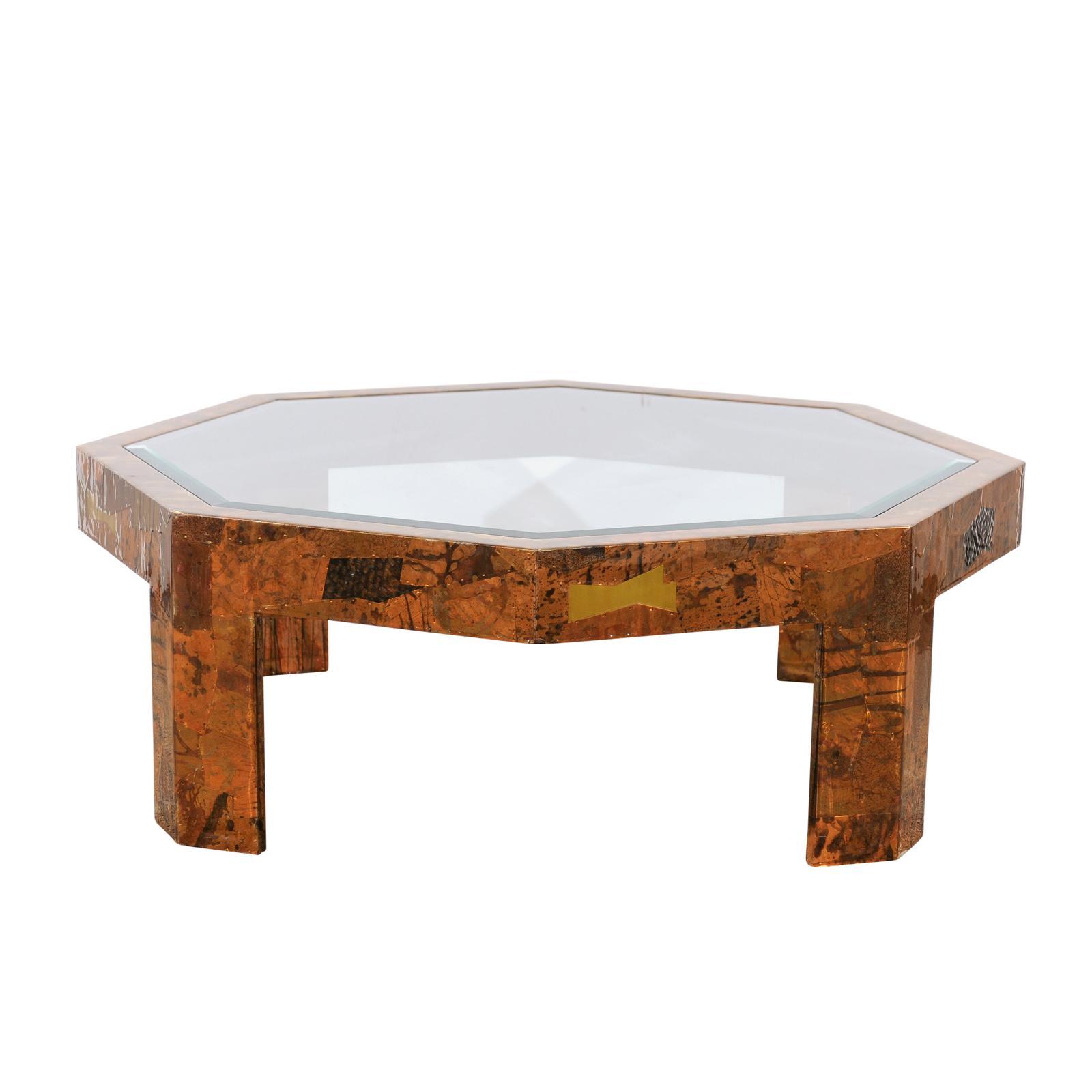 Mid-Century Modern Octagonal Coffee Table For Sale