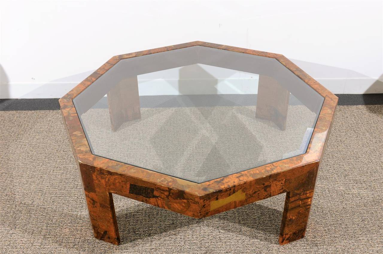 Late 20th Century Mid-Century Modern Octagonal Coffee Table For Sale