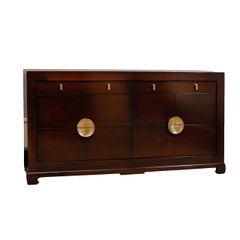 Dramatic Restored Mahogany Commode by Albert of Shelbyville, circa 1950