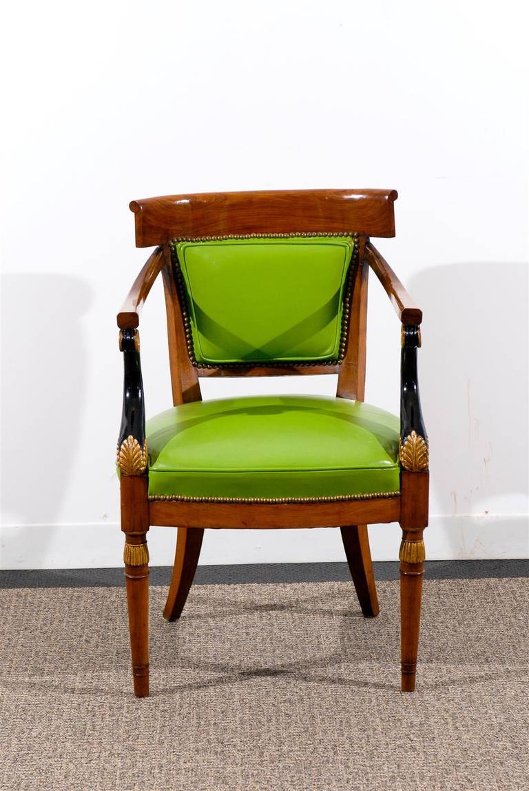 Pair of Early 19th Century Italian Directoire Style Armchairs 2