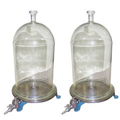 Vintage Pair of 1950s Gas Burners with Glass Domes