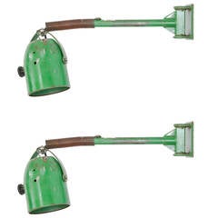 Pair of Fully Articulating Industrial, Wall-Mounted Arms