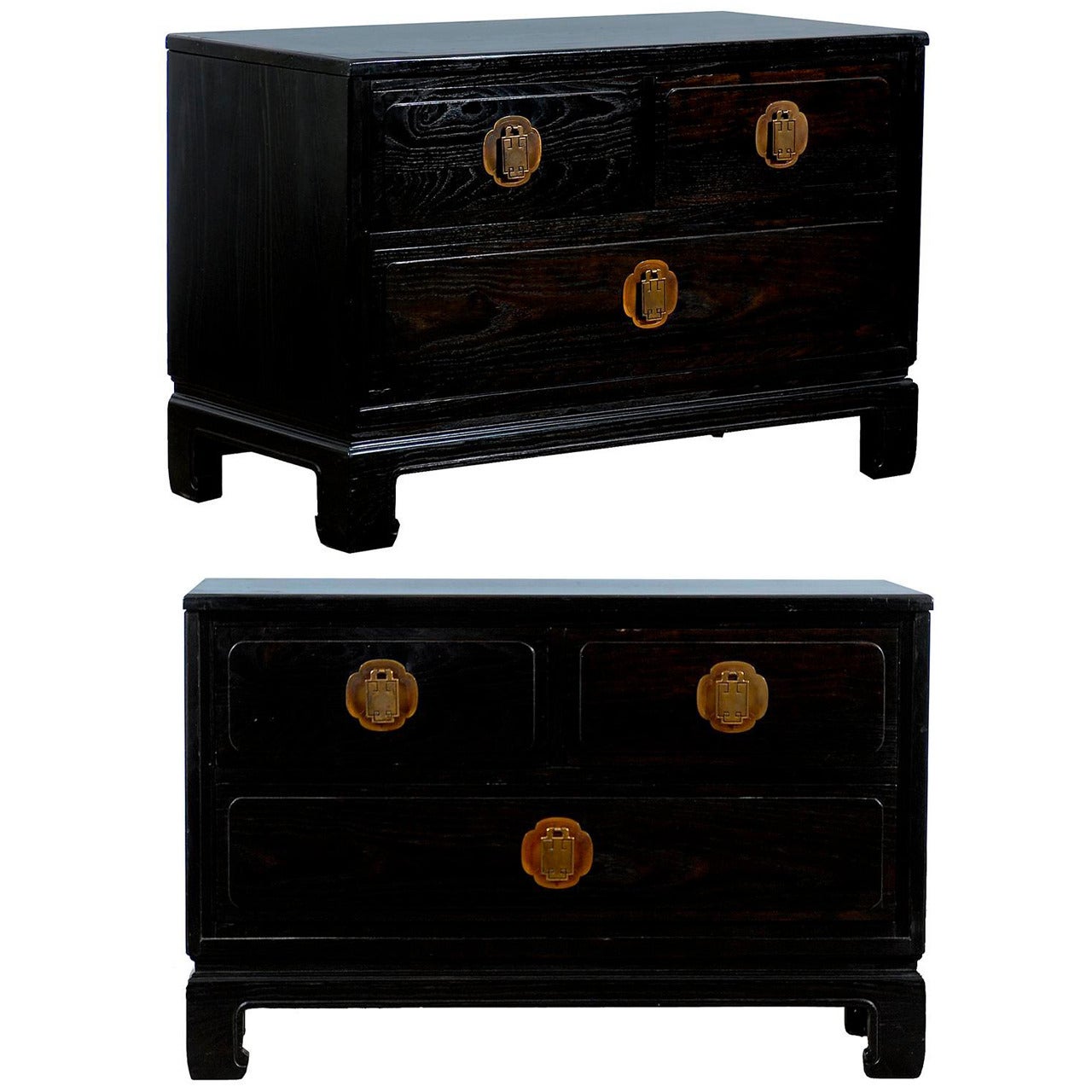 Wonderful Pair of Cerused Oak End Tables/Night Stands