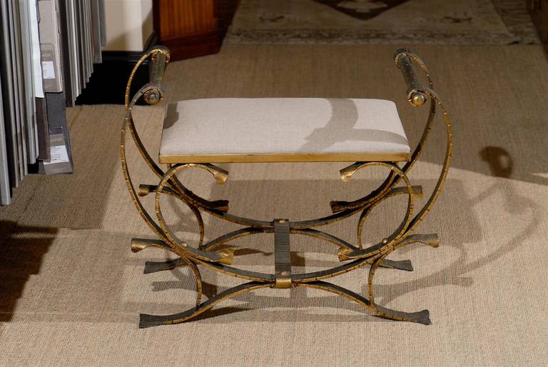 Iron Bench in Antique Bronze Finish 2