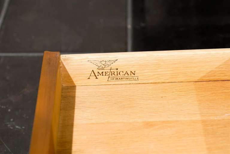 Handsome Pair of American of Martinsville End Tables in the Style of Micheal Taylor