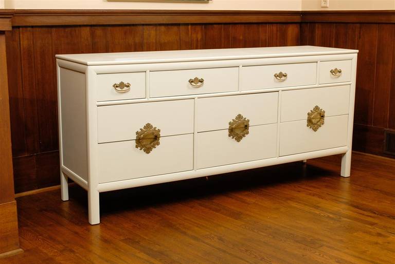 This magnificent commode is shipped as professionally photographed and described in the listing narrative: Meticulously professionally restored and completely installation ready. There are a pair of these chests available. Price noted is for one (1)