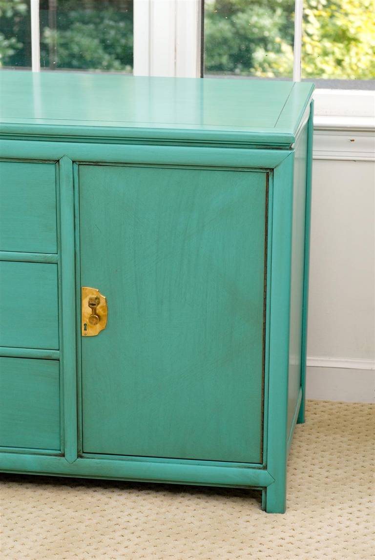 American Fabulous Vintage Buffet by Thomasville in Turquoise Lacquer