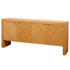 Splendid Bamboo Buffet or Credenza in the Style of Milo Baughman