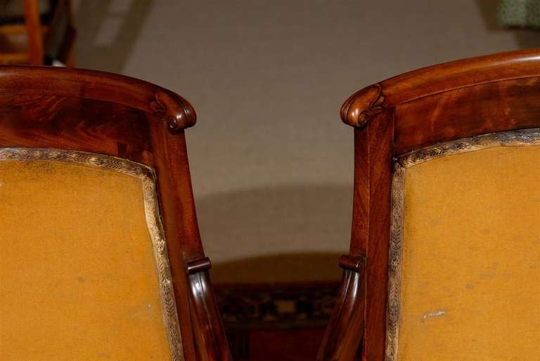 Pair of Empire Chairs in Mahogany 3
