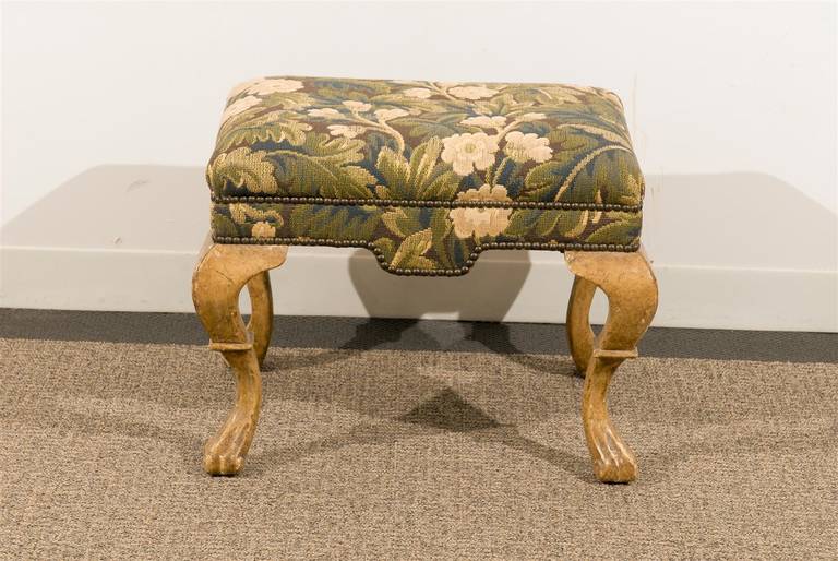 Georgian Style Painted Bench in Tapestry 1