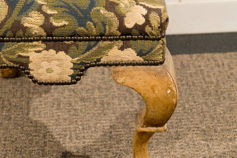 19th Century Georgian Style Painted Bench in Tapestry