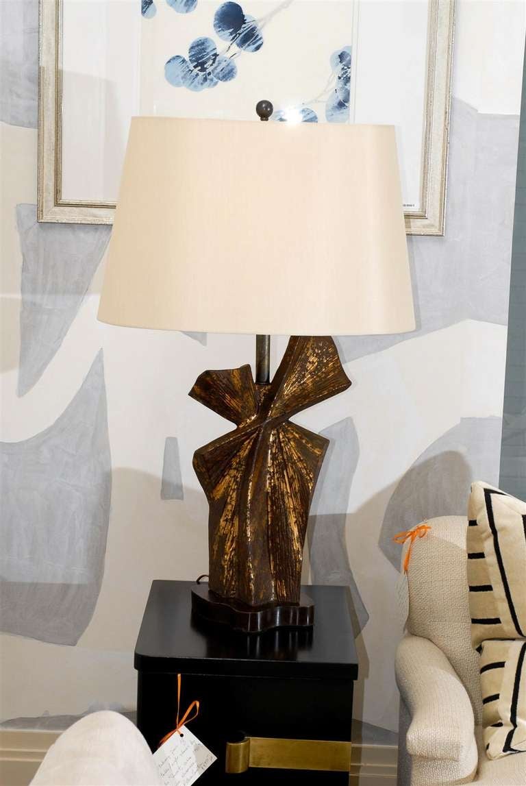 These magnificent lamps are shipped as photographed and described in the narrative. They are professionally restored using materials of the highest quality and are shipped complete with the new shades, harps and finials shown in the photos.

An