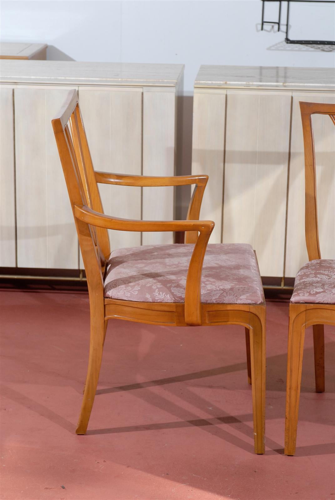 Maple Stunning Set of 8 Dining Chairs by Tomlinson, 1955 - Choice of Lacquer Color  For Sale