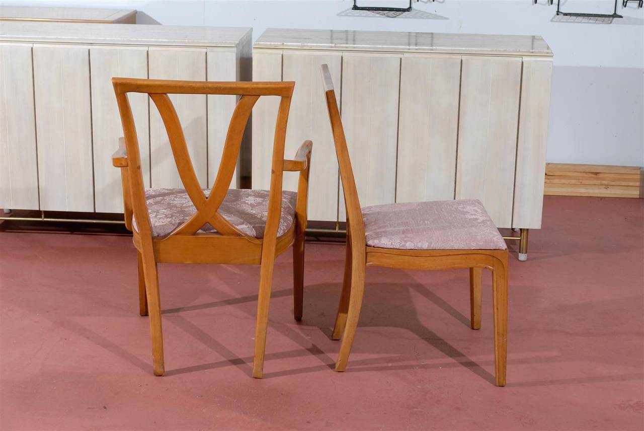 Mid-20th Century Stunning Set of 8 Dining Chairs by Tomlinson, 1955 - Choice of Lacquer Color  For Sale