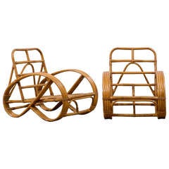 Beautiful Pair of Frankl Style "Pretzel" Lounge/Club Chairs- 4 Available