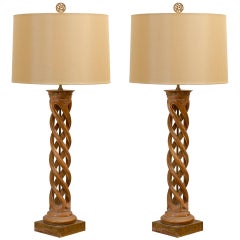 Spectacular Pair of Helix Lamps by Frederick Cooper
