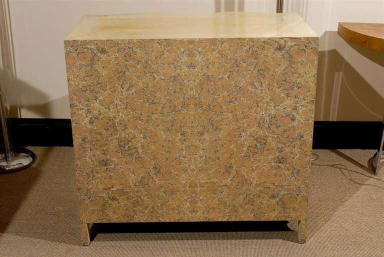 Exceptional Parchment Serpentine Front Chest in the Style of Samuel Marx In Excellent Condition In Atlanta, GA