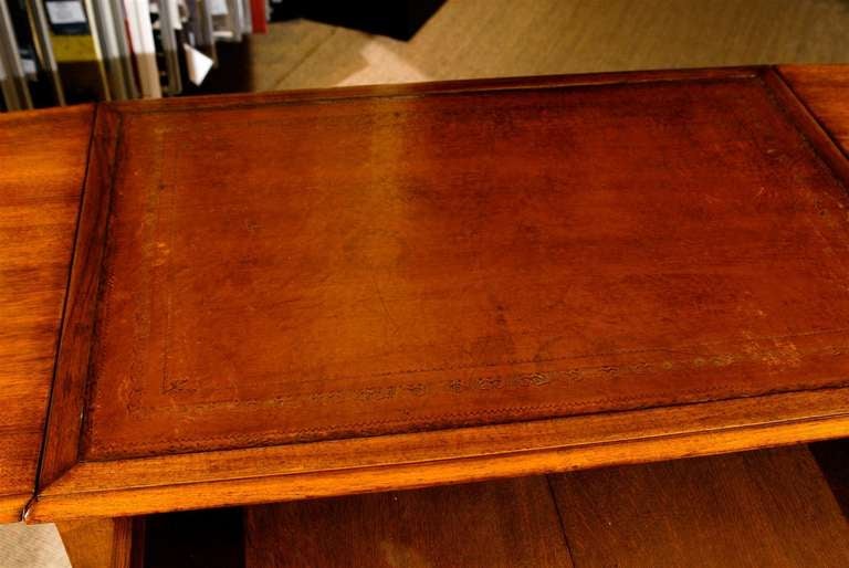 Directoire Style Drop leaf Walnut Table For Sale 1