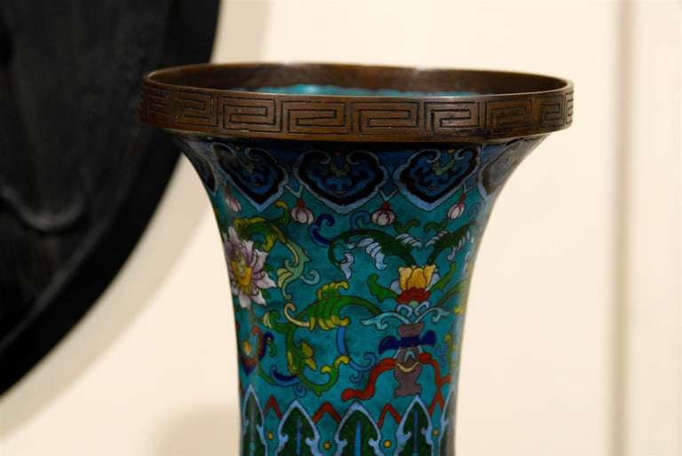 Pair of Beautiful Cloisonne Urns 1