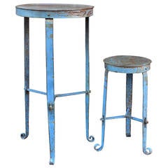 Pair of Painted Metal Stands