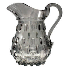 American Blown Glass "Cleat" Pitcher, circa 1850