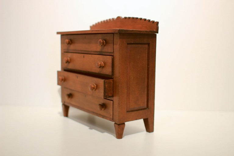 Miniature Cherry Chest, Mid 19th Century American In Excellent Condition In Philadelphia, PA