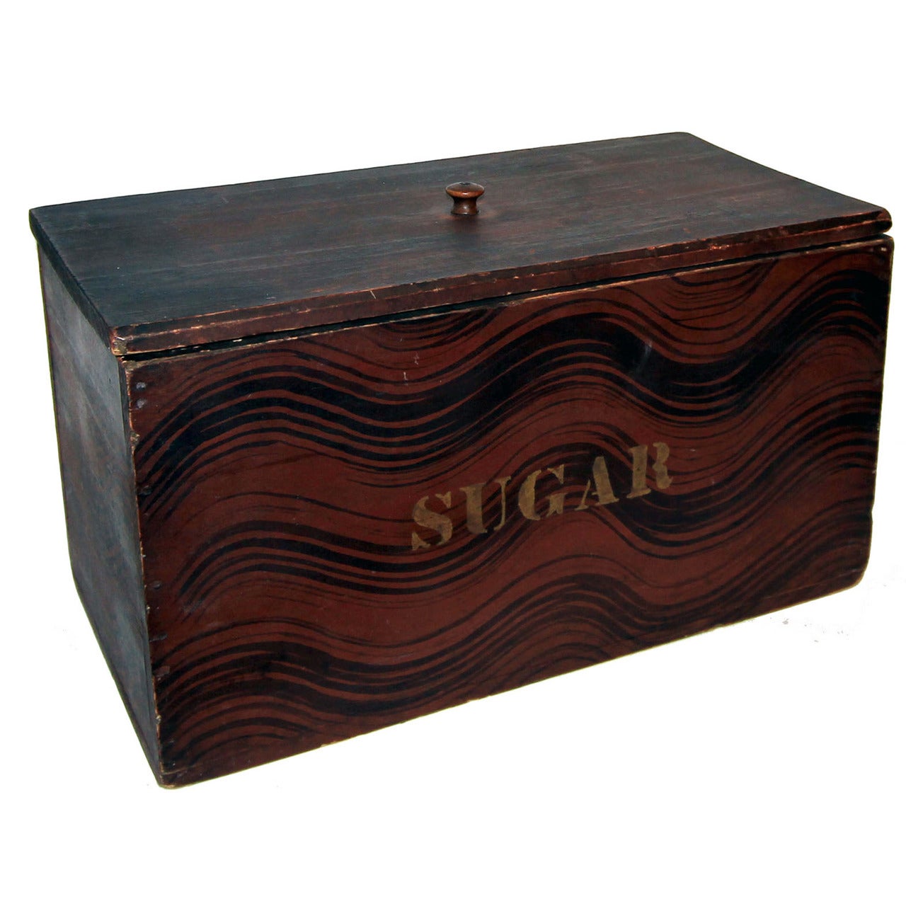 "Sugar" Box, Maine, Original Paint, circa 1840 For Sale