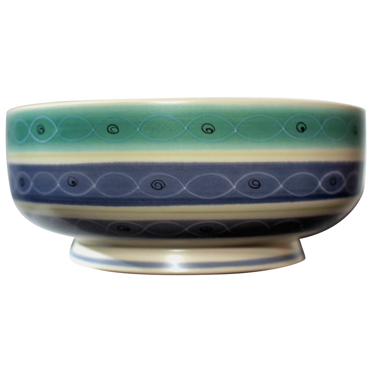 1950s Poole Pottery Free-Form Bowl For Sale