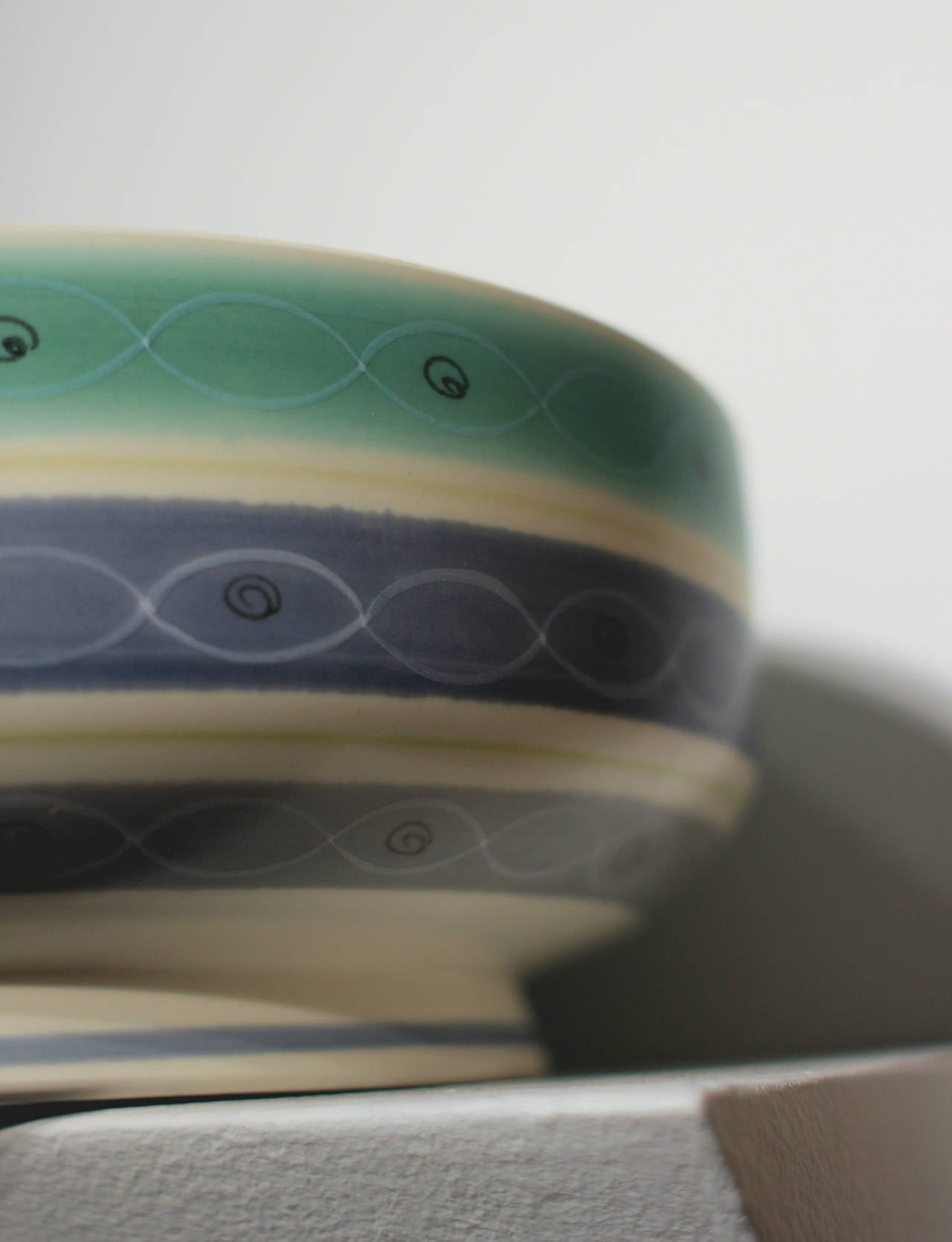Glazed 1950s Poole Pottery Free-Form Bowl For Sale