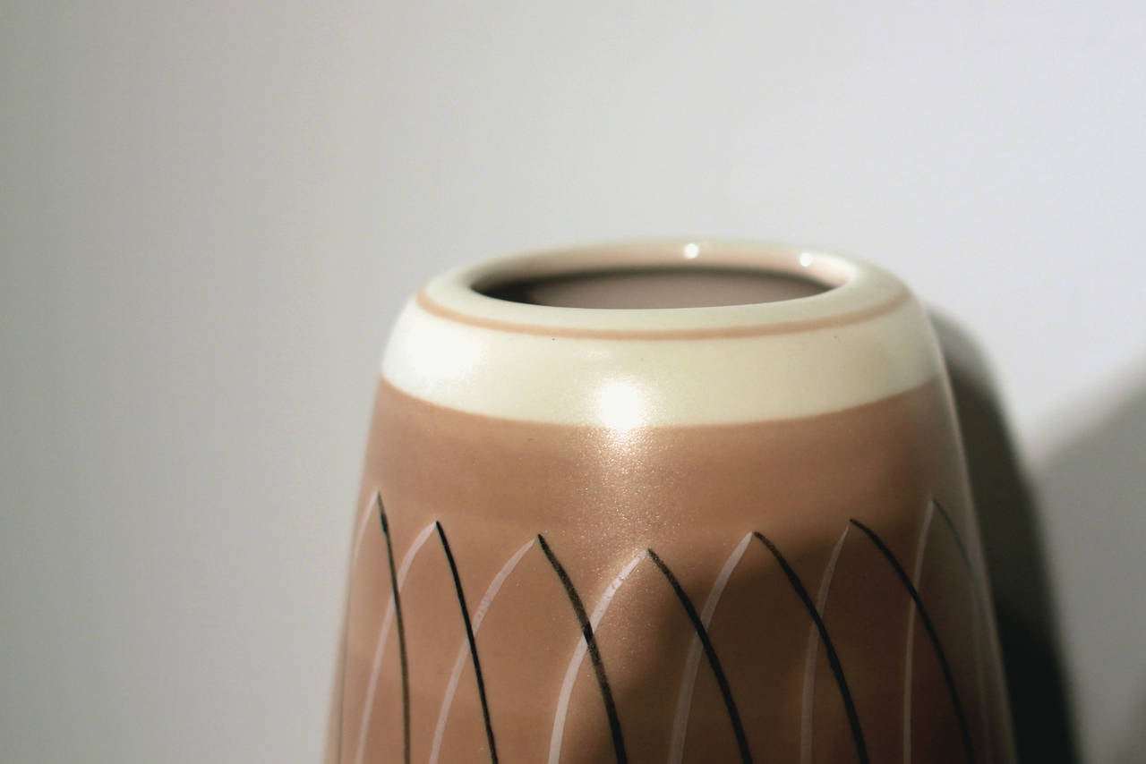 Mid-Century Modern 1950s Poole Pottery Free-Form Vase