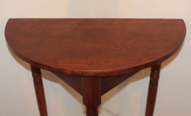 Tall Demi-Lune Table, Mid 19th Century American 1