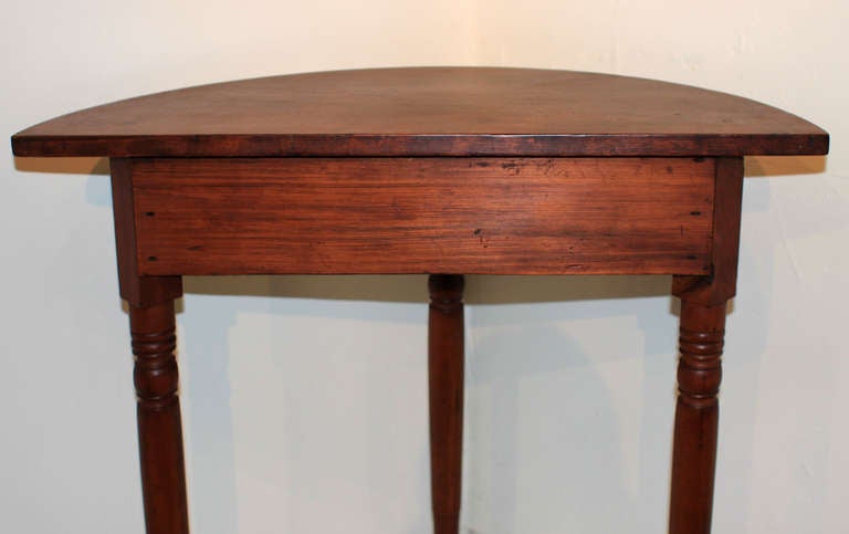 Tall Demi-Lune Table, Mid 19th Century American 2