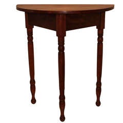 Tall Demi-Lune Table, Mid 19th Century American