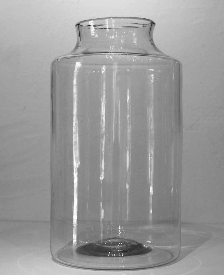 Blown Glass Enormous American Apothecary Glass Jar, 19th Century