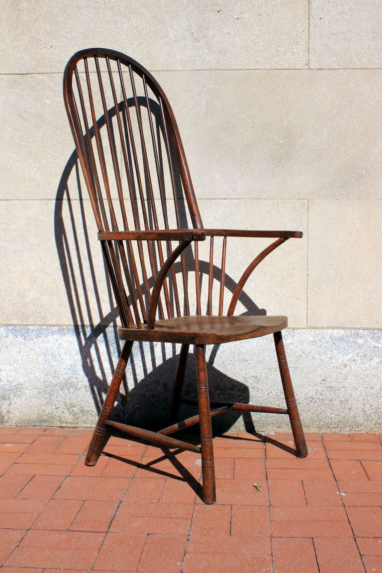 British Windsor Arm Chair with Exaggerated Height to Back, England