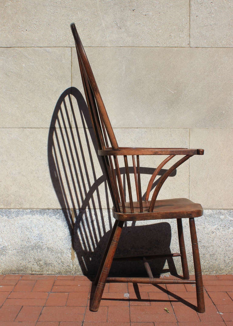 Windsor Arm Chair with Exaggerated Height to Back, England In Excellent Condition In Philadelphia, PA