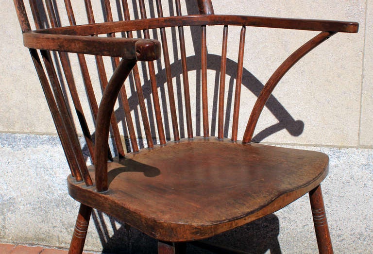 Windsor Arm Chair with Exaggerated Height to Back, England 2