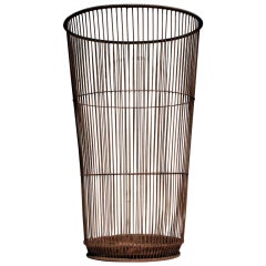 Antique Tall Wire Basket