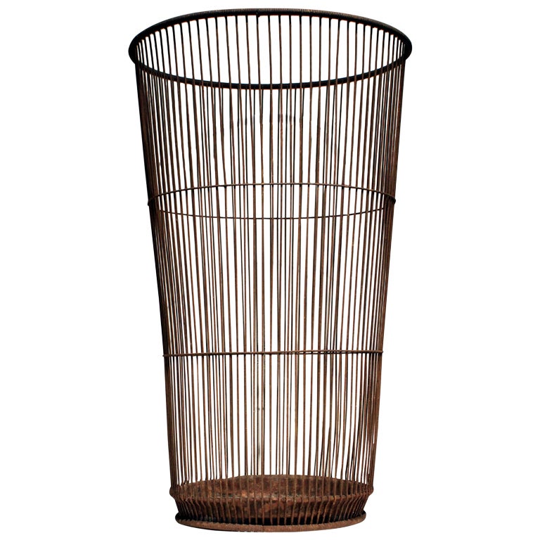Tall Wire Basket at 1stdibs