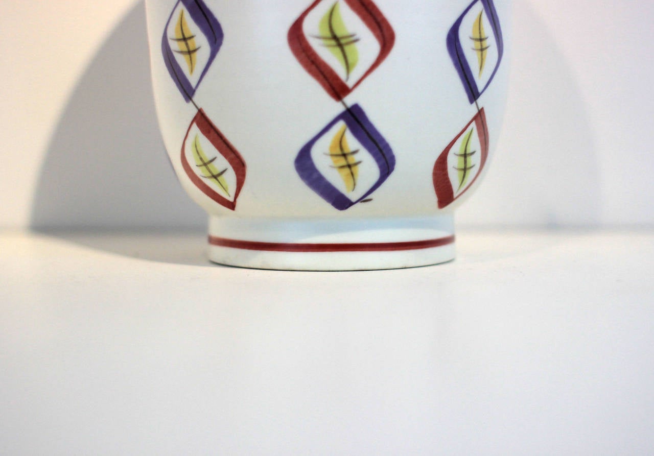 Glazed 1950s Poole Pottery Free-Form Vase
